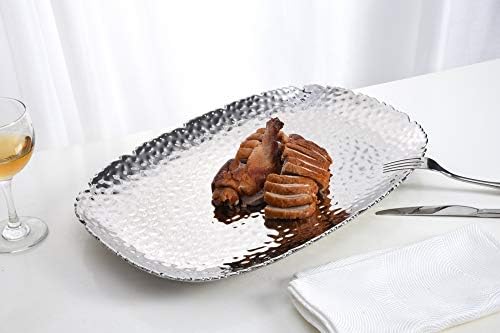 Millennium Porcelain Large Serving Platter - 18" in 18 inch in Silver Tone, alternate view 5