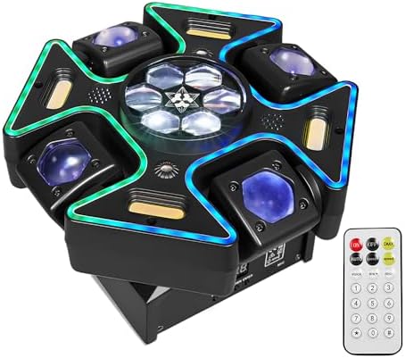 MINGJIE 150W 4 Arm Moving Head Light, RGBW DJ Stage Light