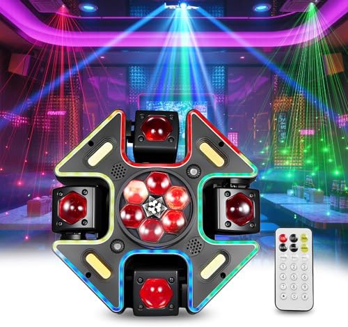 MINGJIE 150W 4 Arm Moving Head Light, RGBW DJ Stage Light, alternate view 2