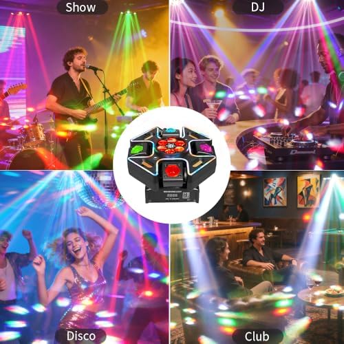 MINGJIE 150W 4 Arm Moving Head Light, RGBW DJ Stage Light, alternate view 5
