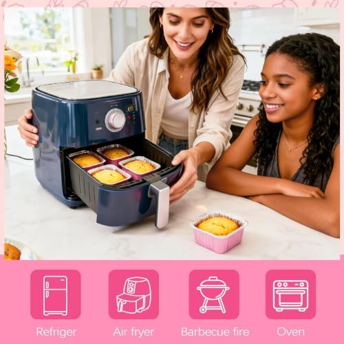 Mini Cake Pans with Lids, 150 Pack Pink 5oz for Bake Sales in 5 oz in Pink, alternate view 3