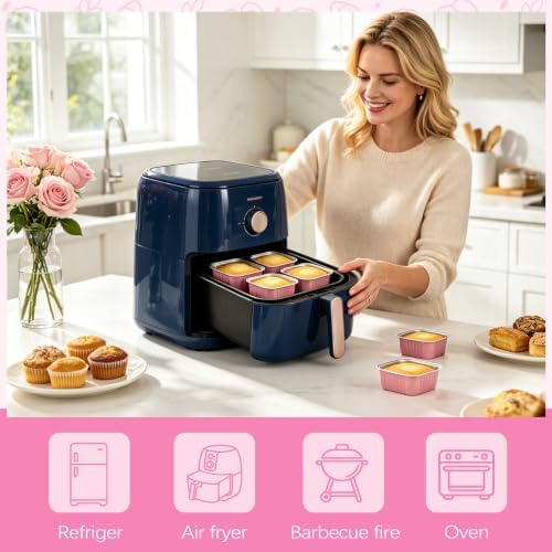Mini Cake Tins, Pink 100 Pack for Parties in 5 oz in Pink, alternate view 5