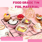 Mini Cake Tins, Pink 100 Pack for Parties in 5 oz in Pink, alternate view 6