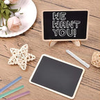 Mini Chalkboards Signs with Stand Wooden Chalkboard Labels Table Signs in Black, alternate view 2