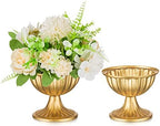Mini Gold Flower Arrangement Pots for Centerpiece Table Decorations Metal Vase Urn Planter Decor for Home
