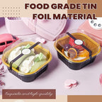 Mini Halloween Baking Pans with Lids, 50 Pack for Holiday Treats in 10 oz in Black Glod, alternate view 4