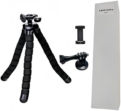 Mini Tripod Stand for Camera & Smartphone, Flexible Travel Tripod Mount for Video Recording, Vlogging, Live, alternate view 2