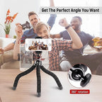 Mini Tripod Stand for Camera & Smartphone, Flexible Travel Tripod Mount for Video Recording, Vlogging, Live, alternate view 6