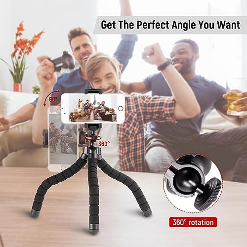 Mini Tripod Stand for Camera & Smartphone, Flexible Travel Tripod Mount for Video Recording, Vlogging, Live, alternate view 6