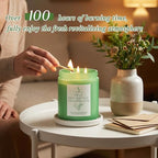 Mint Eucalyptus Large Scented Candle, 3-Wick 22oz Long Lasting Scented Candle, Natural Soy Wax Aromatherapy, alternate view 5