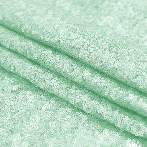 Mint Green Sequin Backdrop Curtain 4FTx8FT Glitter Mint Green Background Drapes Sparkle Photography Backdrop for, alternate