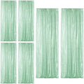 Mint Green Sequin Backdrop Curtain 6 Panels 2FTx8FT Glitter Mint Green Background Drapes Sparkle Photography