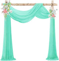 Mint Green Wedding Arch Draping Fabric Chiffon Fabric, 29in x 18Ft Sheer Chiffon Outdoor Curtain for Wedding