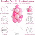 Mix PinkBalloon Column Stand Kit Set of 2 with Base, Pole for Decor in 2 Count (Pack of 1) in Blossom Pink, alternate view 4