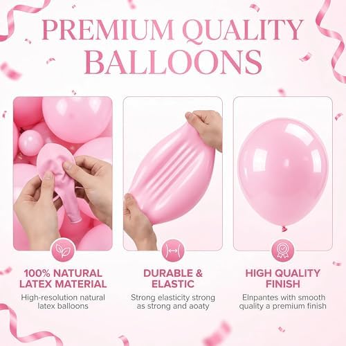 Mix PinkBalloon Column Stand Kit Set of 2 with Base, Pole for Decor in 2 Count (Pack of 1) in Blossom Pink, alternate view 6