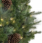 Mixed Evergreen Christmas Garland - Traditional Greenery Garland with Battery-Operated LED Clear Lights, alternate view 5