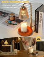 Modern Candle Warmer Lamp with 24h Cycle Timer, Dimmable Wax Melt Warmer, alternate view 3
