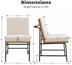 Modern Dining Chairs Set of 2, Upholstered PU Leather Dining Room Chairs with Backrests, Armless Side Chair for, alternate
