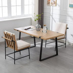 Modern Dining Chairs Set of 2, Upholstered PU Leather Dining Room Chairs with Backrests, Armless Side Chair for, alternate