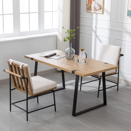 Modern Dining Chairs Set of 4, Linen Upholstered Dining Chairs with Backrests, Armless Dining Room Chairs for, alternate view