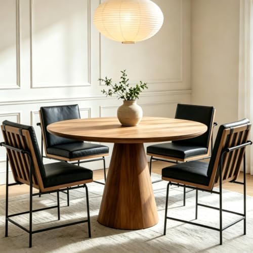 Modern Dining Chairs Set of 4, PU Leather Upholstered Dining Chairs with Backrests, Armless Dining Room Chairs