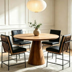 Modern Dining Chairs Set of 4, PU Leather Upholstered Dining Chairs with Backrests, Armless Dining Room Chairs