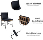 Modern Dining Chairs Set of 4, PU Leather Upholstered Dining Chairs with Backrests, Armless Dining Room Chairs, alternate