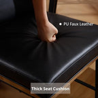Modern Dining Chairs Set of 4, PU Leather Upholstered Dining Chairs with Backrests, Armless Dining Room Chairs, alternate