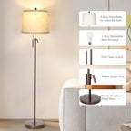 Modern Floor Lamp Adjustable Height Standing Lamp Tall Lamp with 3 Color Temperatures Floor Lamps for Living, alternate view
