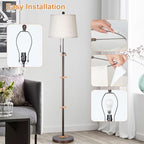 Modern Floor Lamp Adjustable Height Standing Lamp Tall Lamp with 3 Color Temperatures Floor Lamps for Living, alternate view