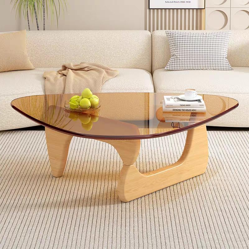 Modern Glass Coffee Table for Living Room, Mid Century Coffee Table, Small Coffee Tables, Suitable for Bedroom, alternate
