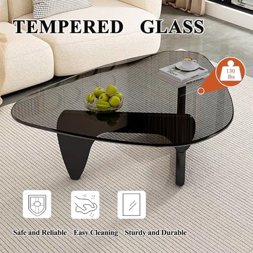 Modern Glass Coffee Table for Living Room, Mid Century Coffee Table, Small Coffee Table, Suitable for Bedroom, alternate view