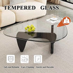 Modern Glass Coffee Table for Living Room, Mid Century Coffee Table, Small Coffee Tables, Suitable for Bedroom, alternate
