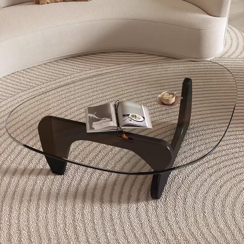 Modern Glass Coffee Table for Living Room, Mid Century Coffee Table, Small Coffee Tables, Suitable for Bedroom, alternate