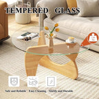 Modern Glass Coffee Table for Living Room, Mid Century Coffee Table, Small Coffee Tables, Suitable for Bedroom, alternate