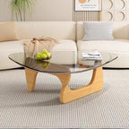 Modern Glass Coffee Table for Living Room, Mid Century Coffee Table, Small Coffee Tables, Suitable for Bedroom, alternate