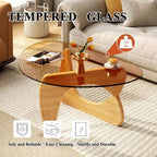 Modern Glass Coffee Table, Mid Century Coffee Table, Small Coffee Table for Living Room, Suitable for Bedroom, alternate view