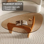 Modern Glass Coffee Table, Mid Century Coffee Table, Small Coffee Table for Living Room, Suitable for Bedroom, alternate view
