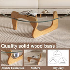 Modern Glass Coffee Table, Mid Century Small Coffee Table, Coffee Table for Living Room, Suitable for Bedroom, alternate view