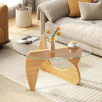 Modern Glass Coffee Table, Mid Century Small Coffee Table, Coffee Table for Living Room, Suitable for Bedroom, alternate view
