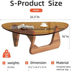 Modern Glass Coffee Table, Mid Century Small Coffee Table, Coffee Table for Living Room, Suitable for Bedroom, alternate view