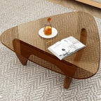 Modern Glass Coffee Table, Mid Century Small Coffee Table, Coffee Table for Living Room, Suitable for Bedroom, alternate view