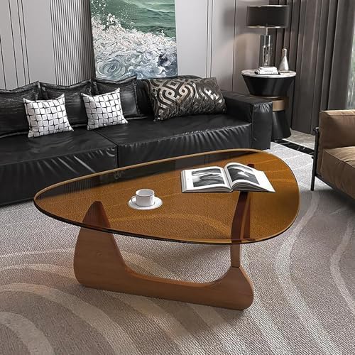 Modern Glass Coffee Table, Mid Century Small Coffee Table, Coffee Table for Living Room, Suitable for Bedroom, alternate view