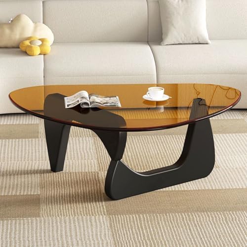 Modern Glass Coffee Table, Mid Century Small Coffee Table, Coffee Table for Living Room, Suitable for Bedroom