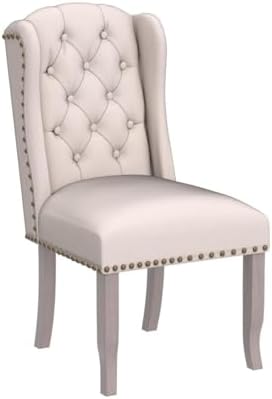 Modern Tufted Dining Chairs Set of 6, Linen Upholstered Dining Room Chairs Armless Guest Side Chair for Kitchen, alternate