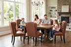 Modern Tufted Dining Chairs Set of 8, PU Brown, alternate view 4