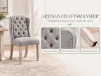 Modern Tufted Wingback Dining Chairs Set of 6, Grey in Grey, alternate view 6