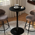 Modern Tulip Round Bar Table, 41” Height Bistro Pub Table, Height Cocktail Bar Table with Metal Base and MDF Top, alternate