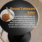 Modern Tulip Round Bar Table, 41” Height Bistro Pub Table, Height Cocktail Bar Table with Metal Base and MDF Top, alternate