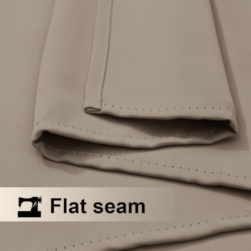 Morandi Brown Outdoor Curtain for Patio Waterproof 84 inch Long, Stainless Grommet Thermal Insulated Sun, alternate view 4